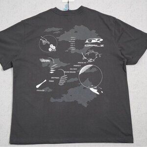 Grailz Vibe Geometric Map Print Washed Loose Short Sleeves